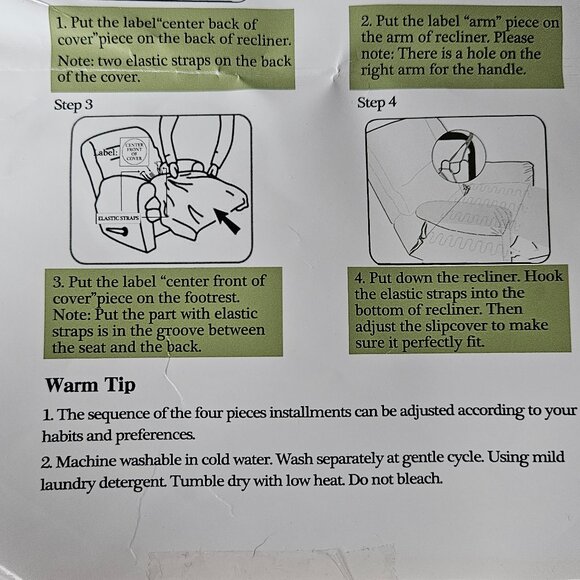 Stretch Slipcover for Recliner Chair NEW - Picture 5 of 10